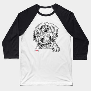 Font illustration "dog" Baseball T-Shirt